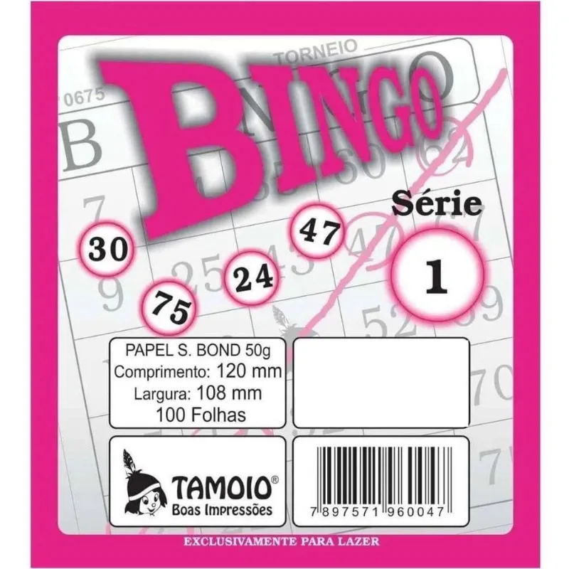 Bloco Bingo Color Rosa 6004 - Tamoio - TAMOIO
