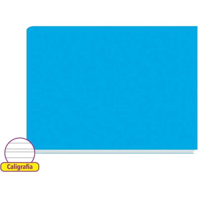 Caderno caligrafia capa dura liso 96F 1/4 BROCH. HORIZ. AZULPCT. C/05 tamoio