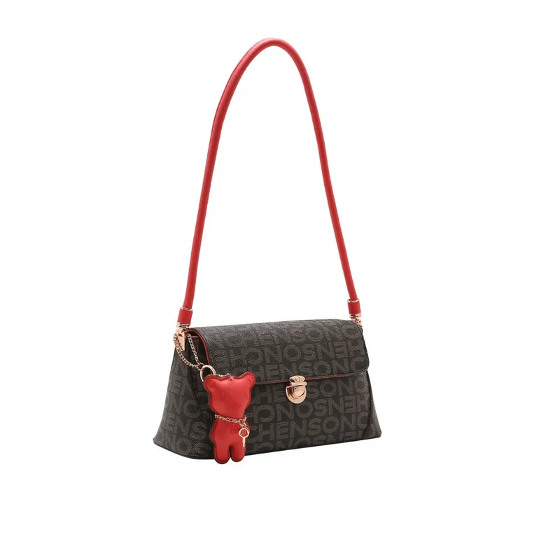 Bolsa Feminina Chenson Monograma Fun de Ombro CG83337 Café