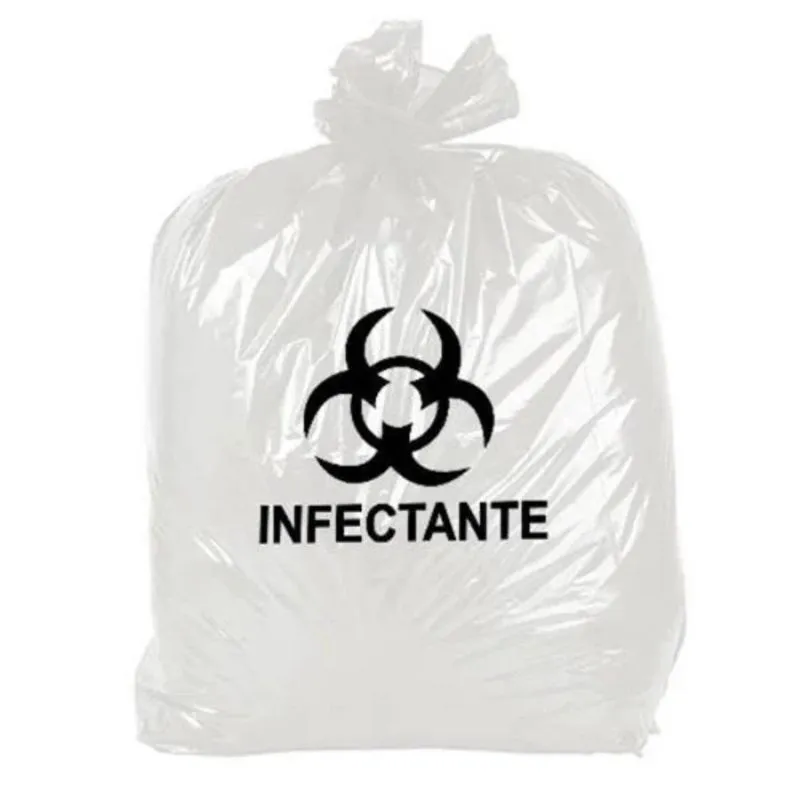 Saco Lixo Infectante Hospitalar 50 Litros Branco Leitoso