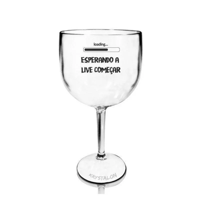 Taça Gin Acrílico Transparente Personalizada Para Live