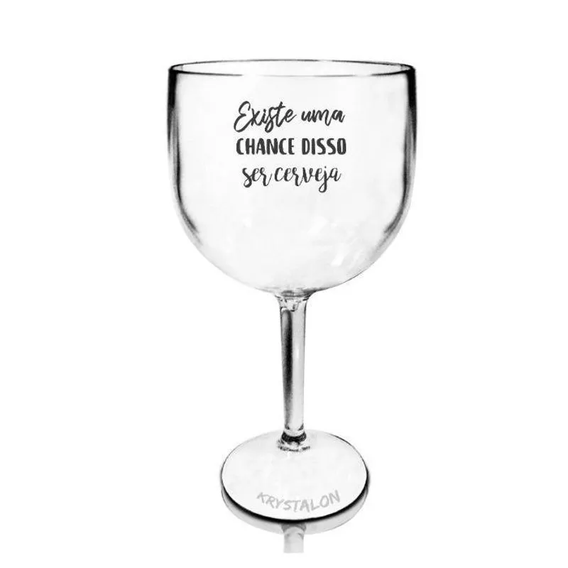 6 Taças Gin Acrílico Transparentes Personalizadas Cerveja