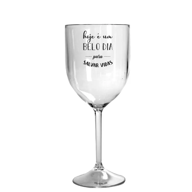 4 Taças Vinho Acrílico Personalizadas Enfermagem