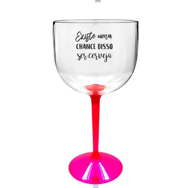 Kit 4 Taças Gin Com Base Rosa Personalizadas Live - Cerveja