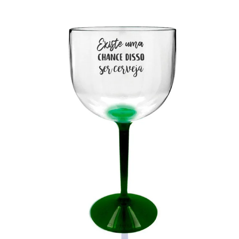 Jogo 2 Taças Base Verde Personalizada Para Live - Cerveja