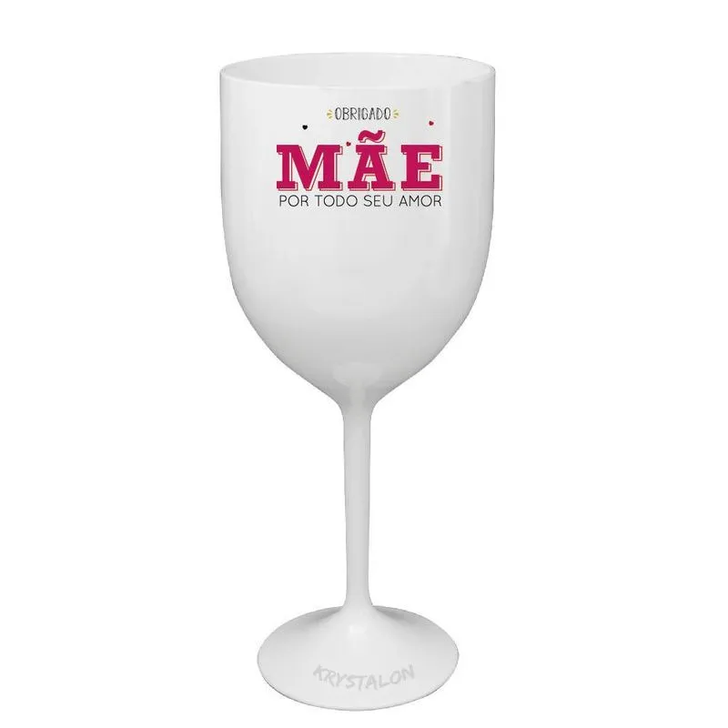 Taça Vinho Branca Acrílico Para Dia Das Mães - Seu Amor