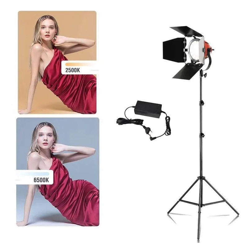 Iluminação Estúdio Flash Tocha Led Bicolor + Tripé 2 Metros