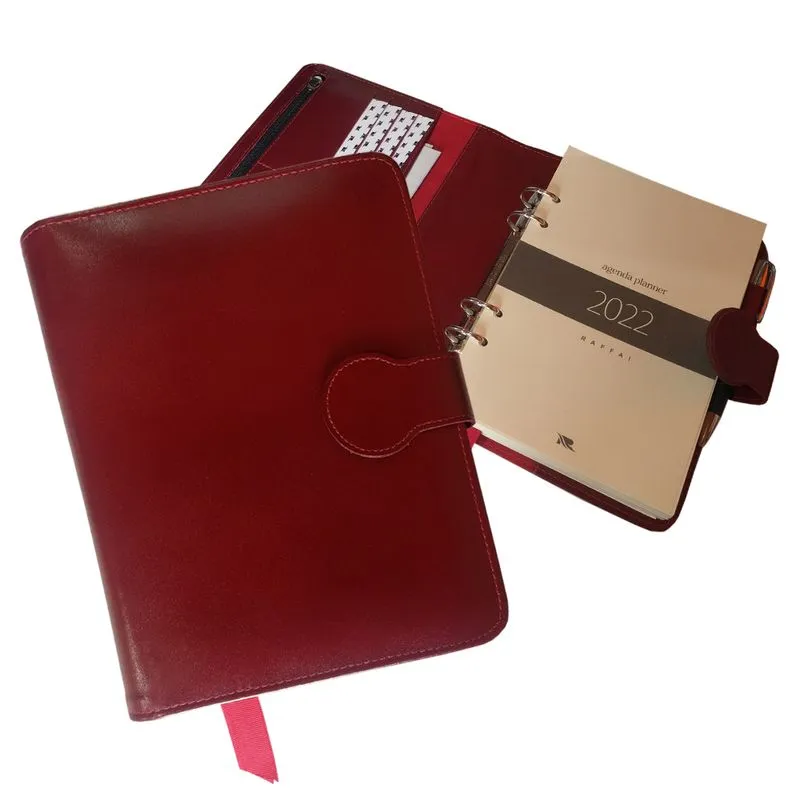 Agenda Planner Em Couro Raffai