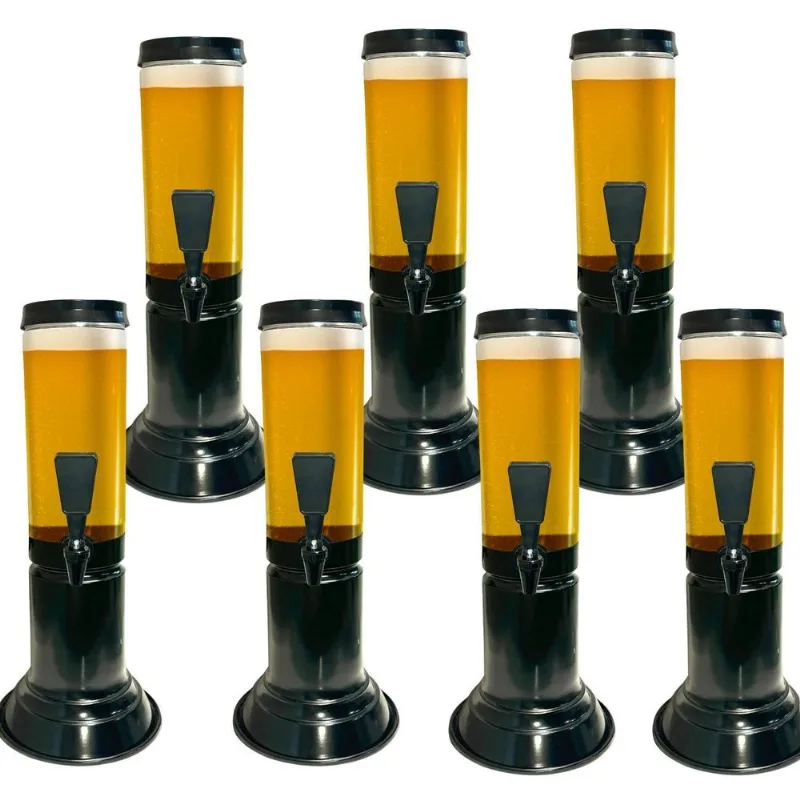 Kit 7 Torre De Chopp Cerveja 1,5l - Icechopp Torneira Gota