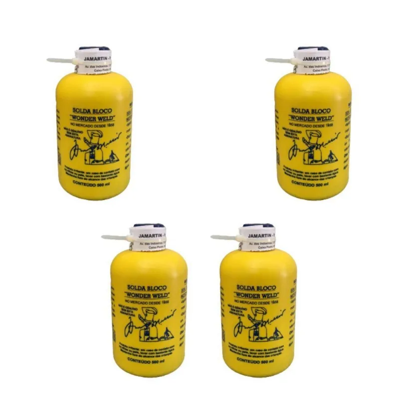 4 Solda Bloco Wonder 500ml Refrigerado Agua Motor Vazando