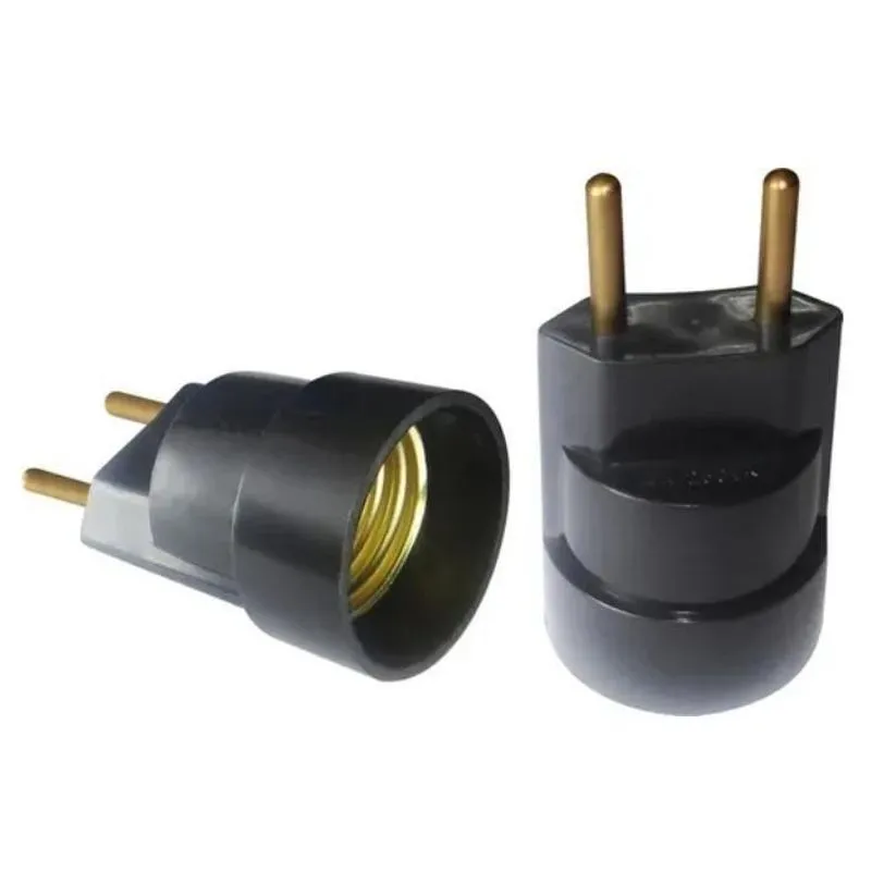 Soquete Pino Porta Lampada Preto Bocal E27