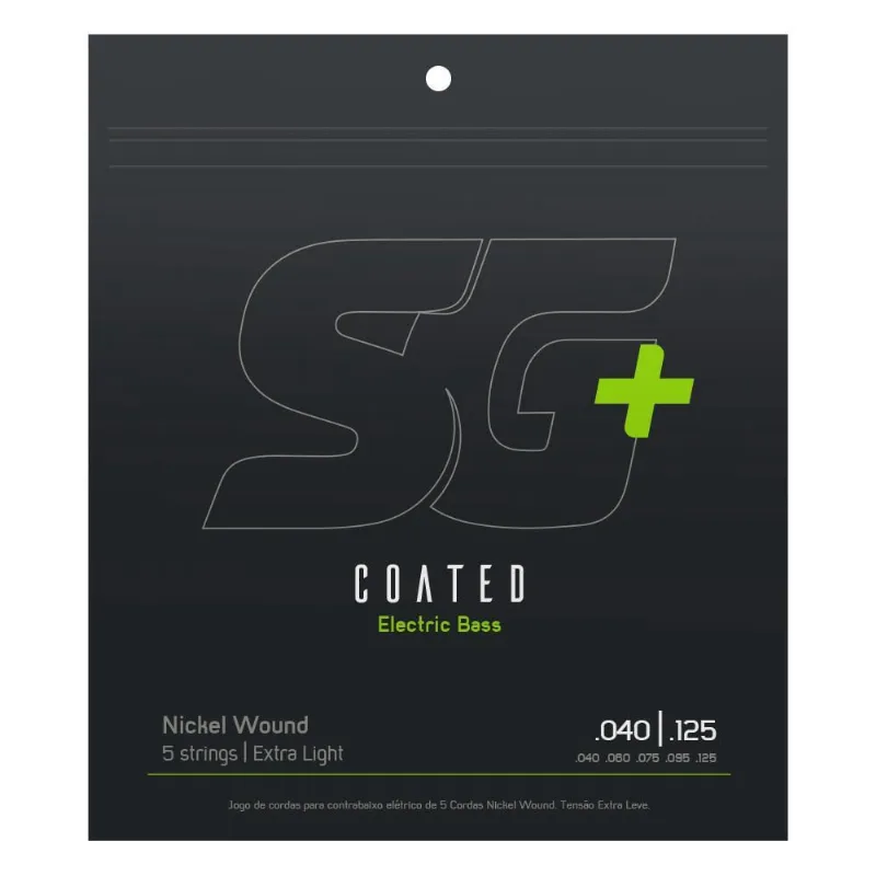 Encordoamento Para Baixo 5 Cordas Sg + Strings Coated Extra