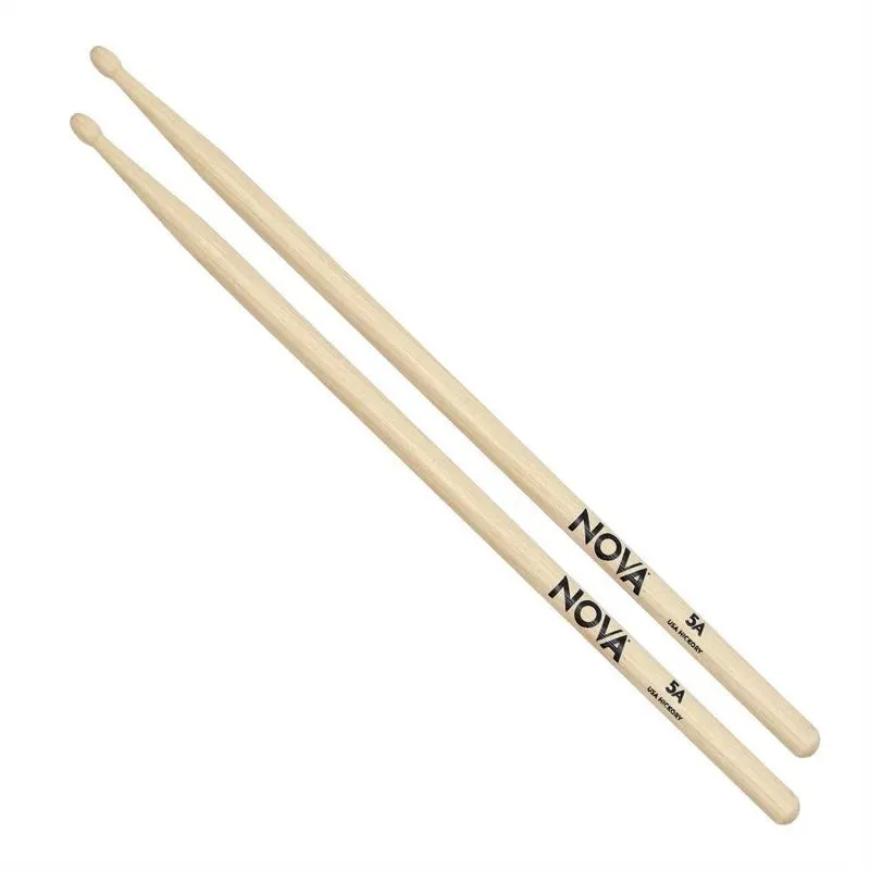 Par De Baquetas 5a Ponta De Madeira Nova Vic Firth Hickory