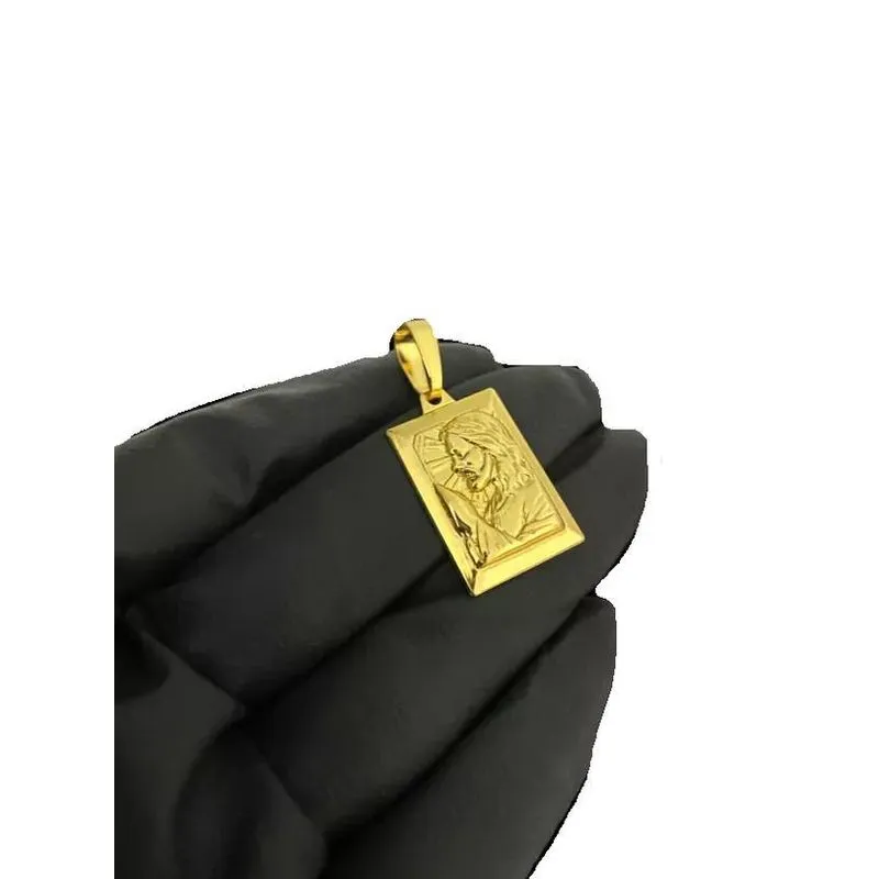 Pingente Jesus 3D - Banhado Ouro 18K | Zircônias | Tamanho GG