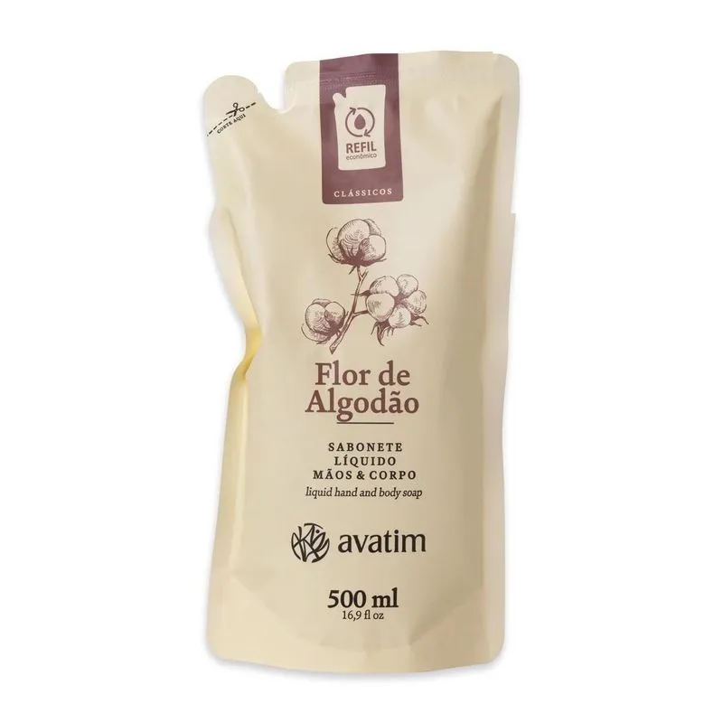 Refil Sabonete Líquido Flor De Algodão 500ml