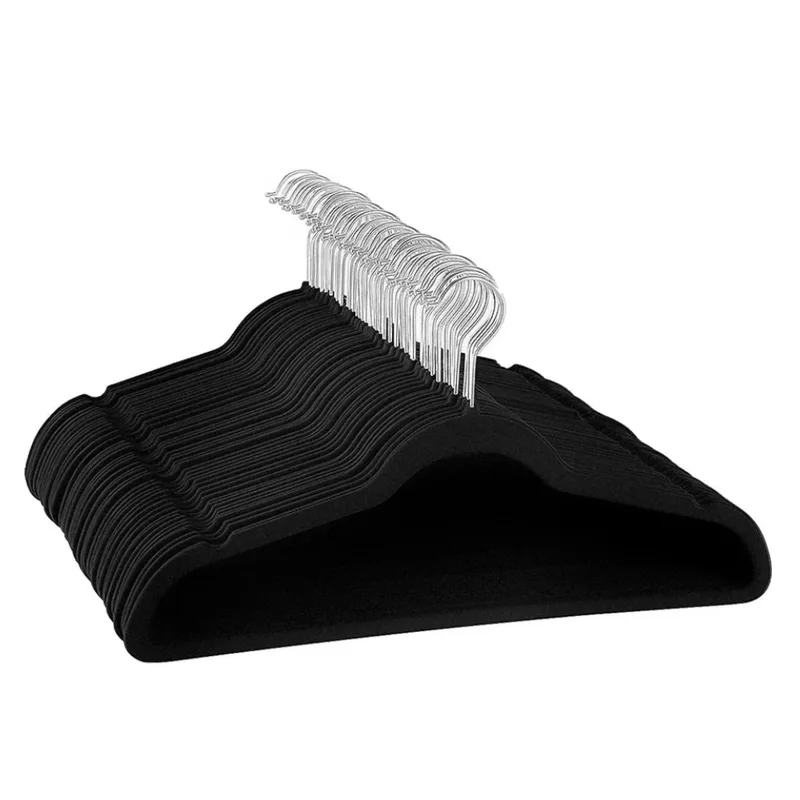 Kit 10 Cabides De Veludo Slim Ultra Finos Antideslizante