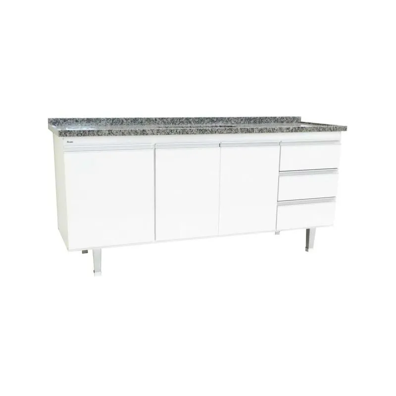 Gabinete de cozinha Veneza para pia 180cm branco Bonatto