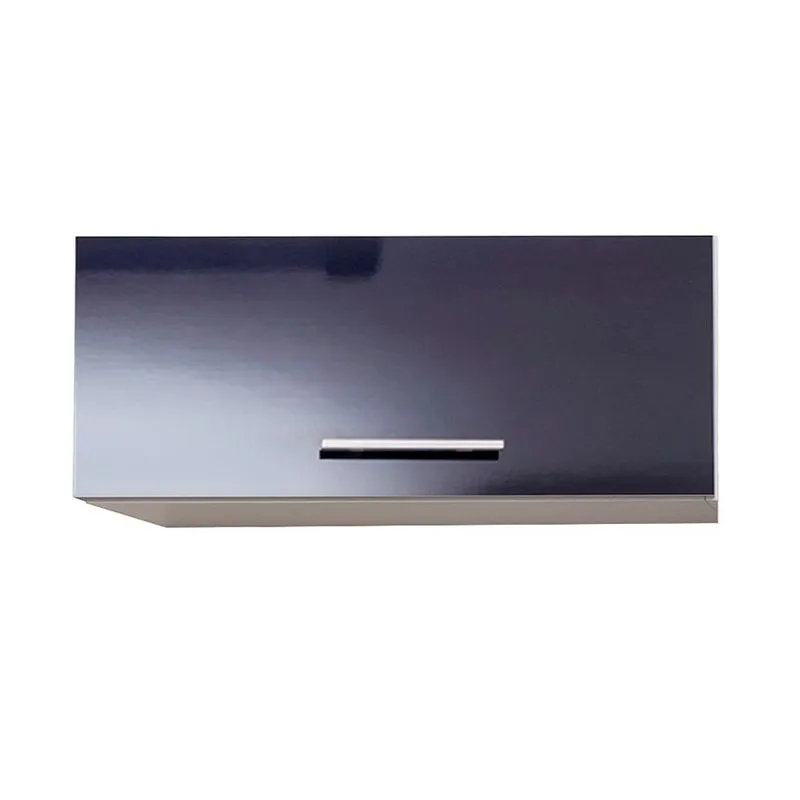 Armário basculante Lyon com 1 porta branco e preto Bonatto