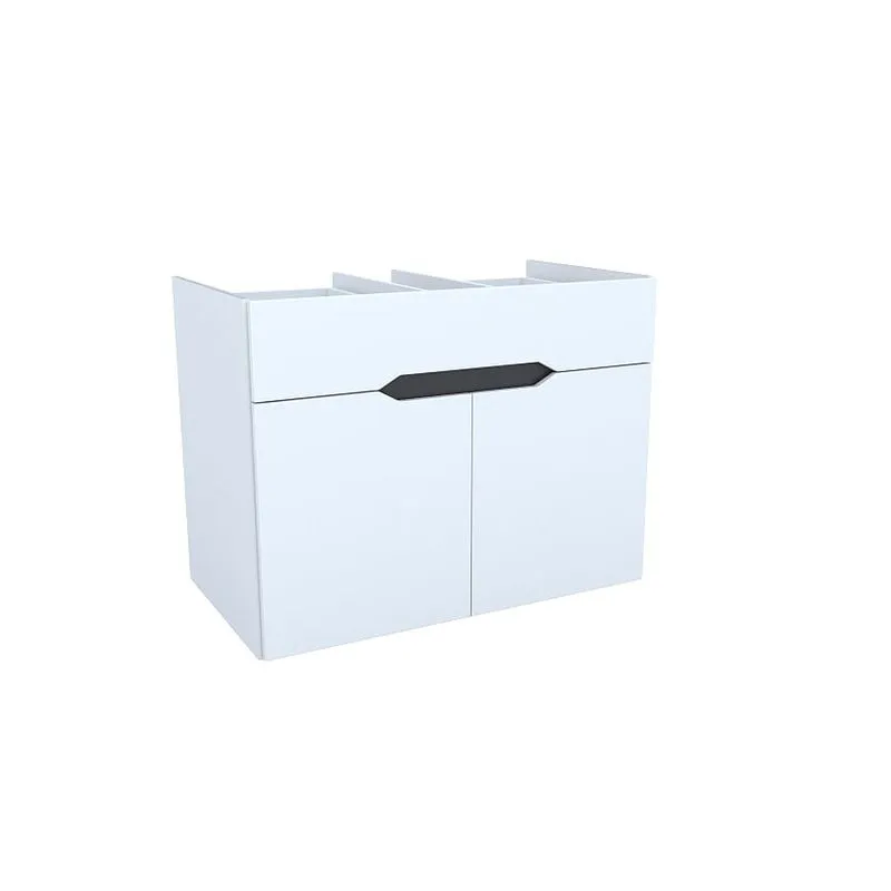 TOUCADOR TREVISO - BONATO - 80CM BRANCO/PRETO