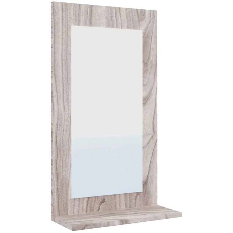 Espelho New Aspen com Prateleira para Banheiro Madeirado 42 x 59 x 13,5cm - 2840 - bonatto