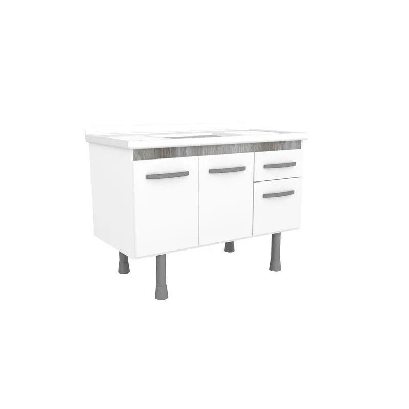 Gabinete Solano p/ Pia 1,20 Branco Bonatto