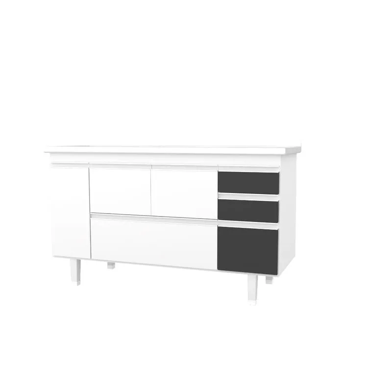 Gabinete New Montreal p/ Pia 144x64x53cm Preto Fosco Bonatto