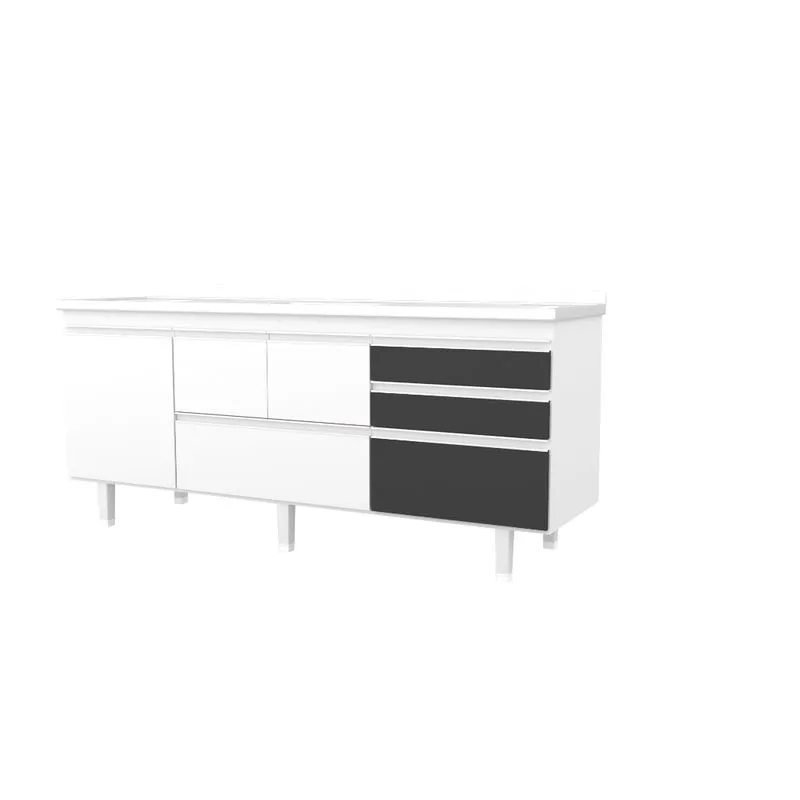 Gabinete New Montreal p/ Pia 194x64x53cm Preto Fosco Bonatto