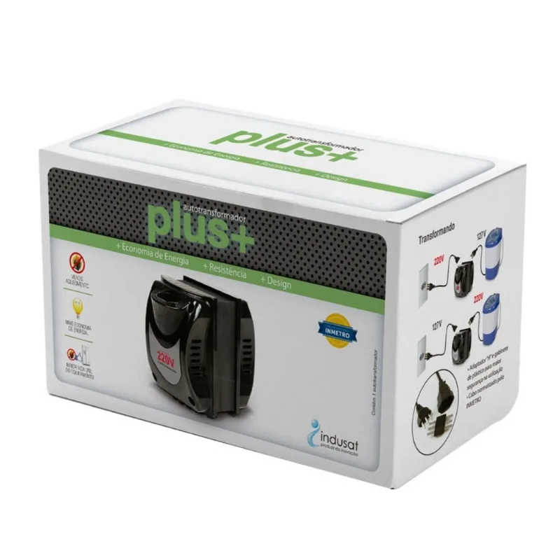 Autotransformador Indusat 200W Bivolt Plus +
