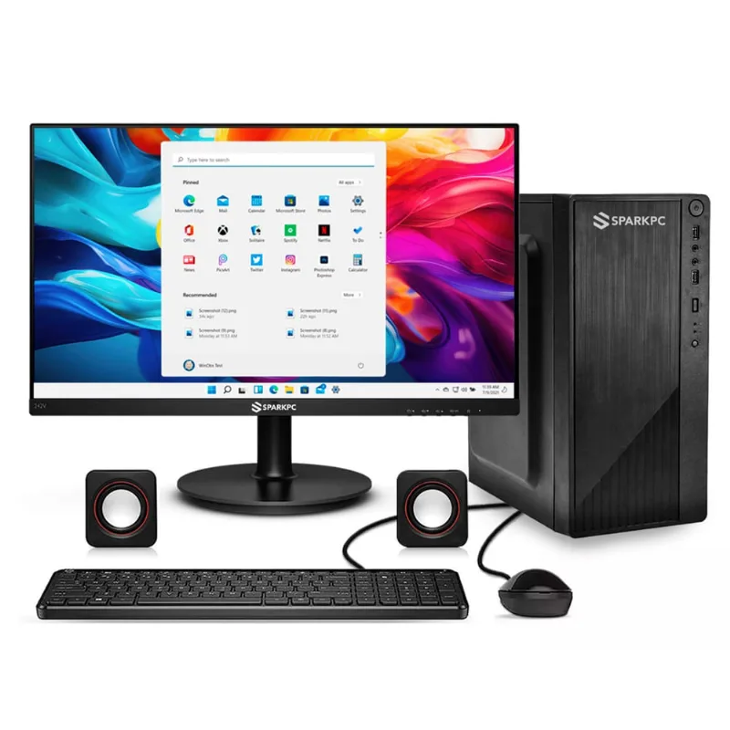 Computador Completo Intel Core I3 12gb Ssd 256gb Monitor 23 polegadas Teclado, Mouse e Caixa de Som