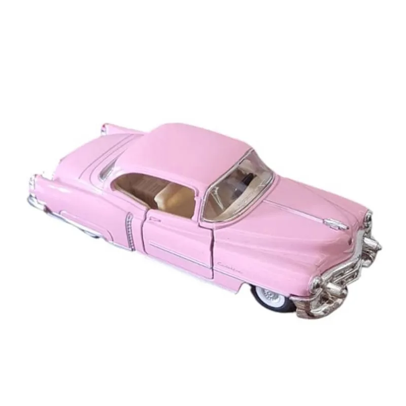 Miniatura Cadillac 1953 Series 62 Kinsmart 1/43 Metal e Fricção Rosa