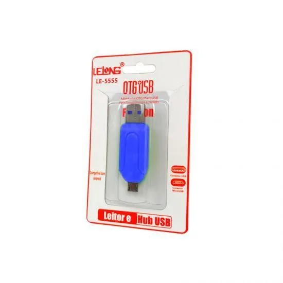 Kit 5 Adaptador Leitor De Cartão Microusb Para Celular
