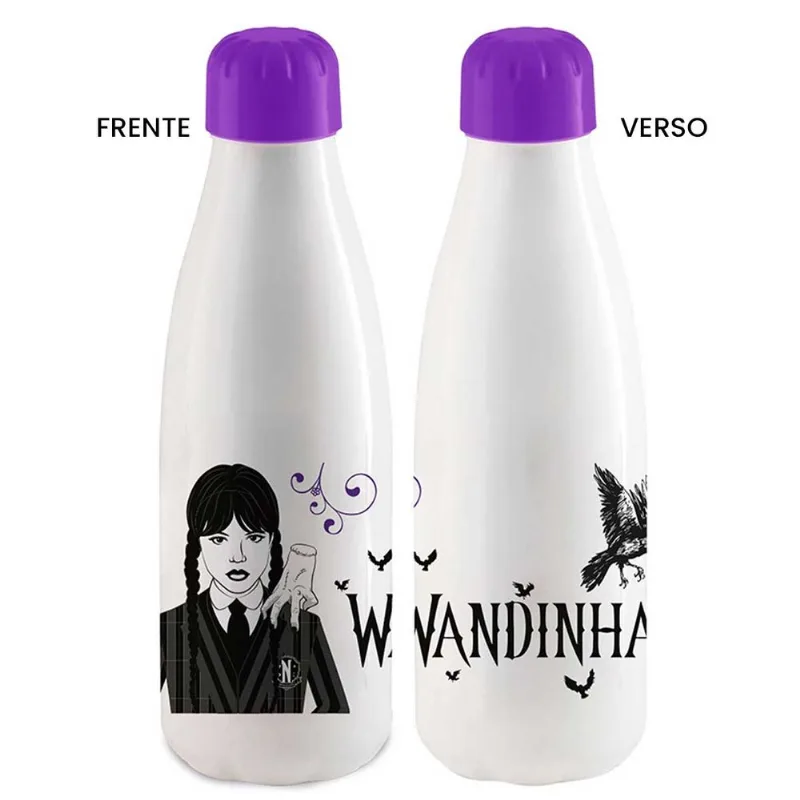 Garrafa Wandinha 600ml em Plástico Plasduran-Roxo