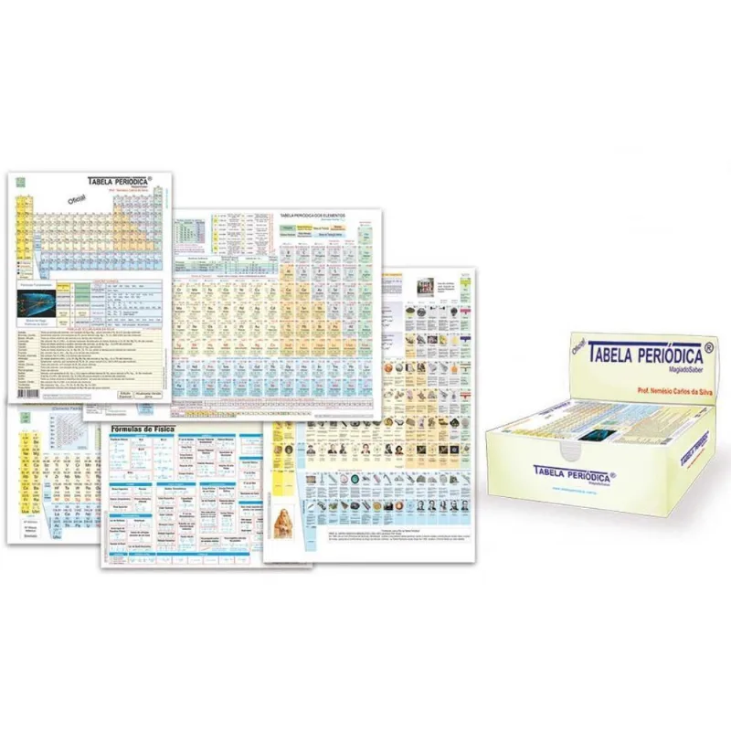 Tabela Periódica 5 Modelos+fotos Dos Elementos Kit Com 15