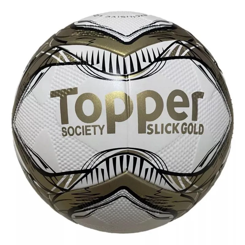 Bola Futebol Society Tamanho Oficial Topper Gold