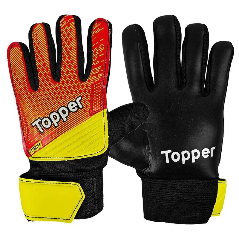 Luva Goleiro Topper Infantil Track Laranja Conforto