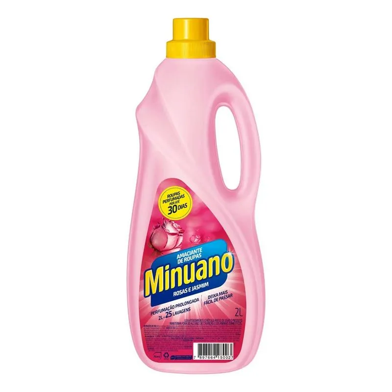 Amaciante para Roupas Minuano Rosas e Jasmim 2 Litros