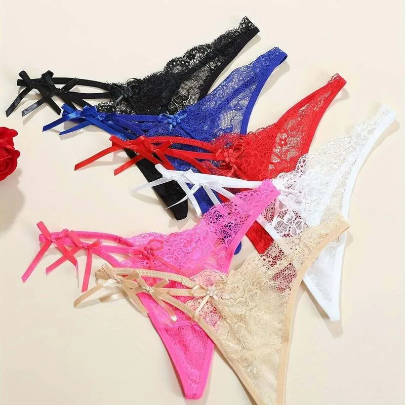 Kit 6 Calcinhas Sensuais Renda Sem Costura Confortveis Elashopp M
