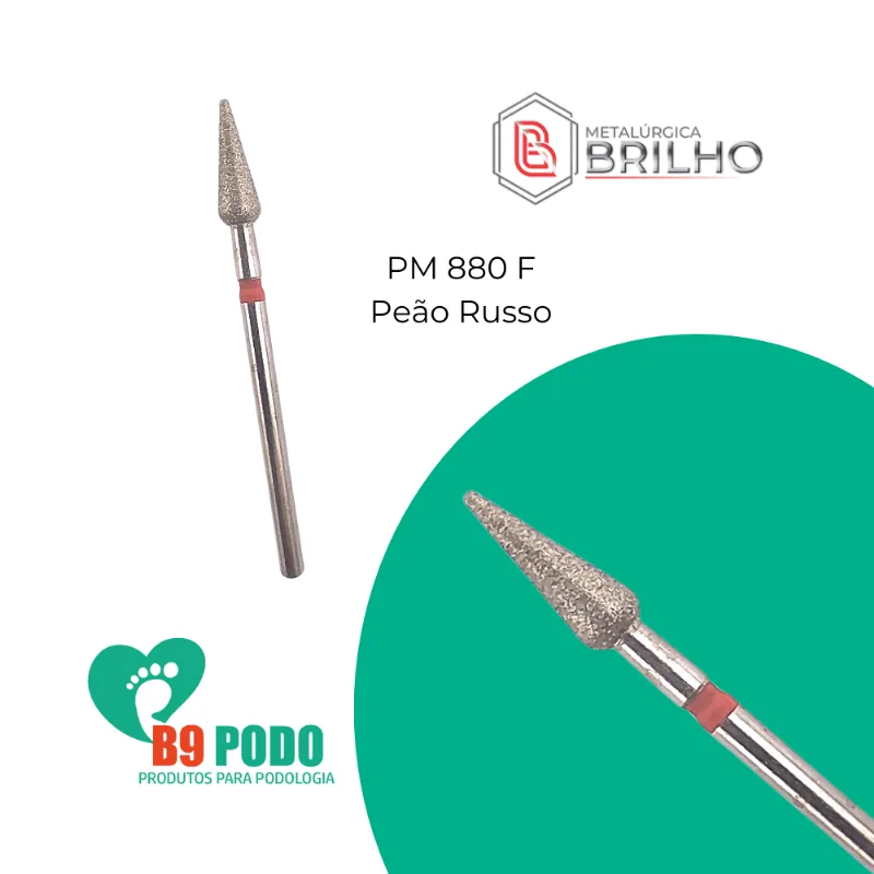 2 Broca Ponta Diamantada Peão Russo Pm 880f Brilho