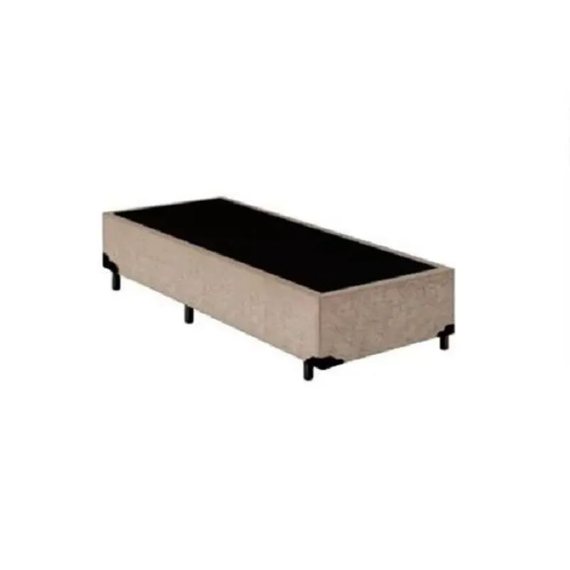 Base Cama Box Solteiro Suede Bege 40x88x188
