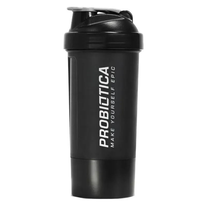 Coqueteleira Premium 2 Doses-700ml-preto Grafite Probiótica