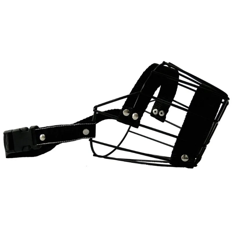 Focinheira AMF Para Cães Metal, Polipropileno e Nylon Preto - Tamanho 3