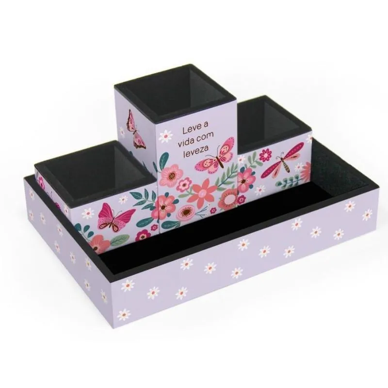 Organizador De Mesa Borboletas - Fina Ideia