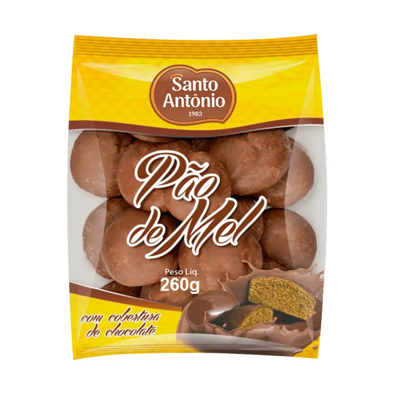 Biscoito Santo Antônio Pão de Mel com Chocolate 260g
