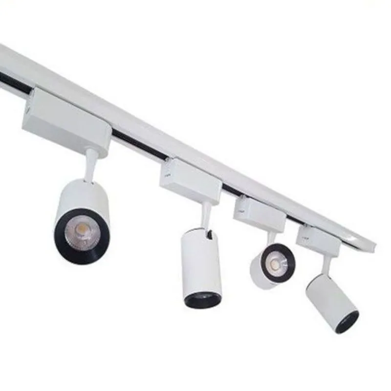 Trilho Eletrificado 2m + 8 Spot Led 7w 3000k Bivolt Branco