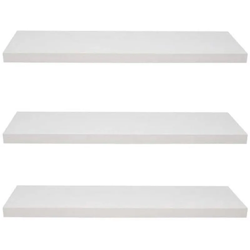 Si- 3 prateleiras suporte invisível de parede branca 60X10 para organização de quarto