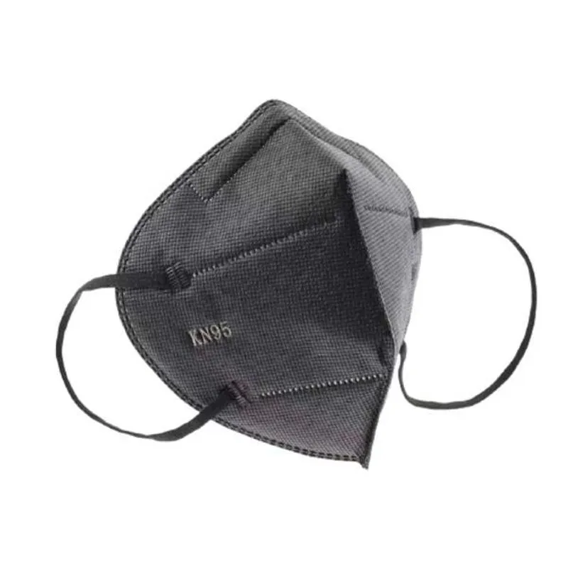 Kit 20 Máscaras Kn95 Preta Proteção 5 Camada Com Clip Nasal