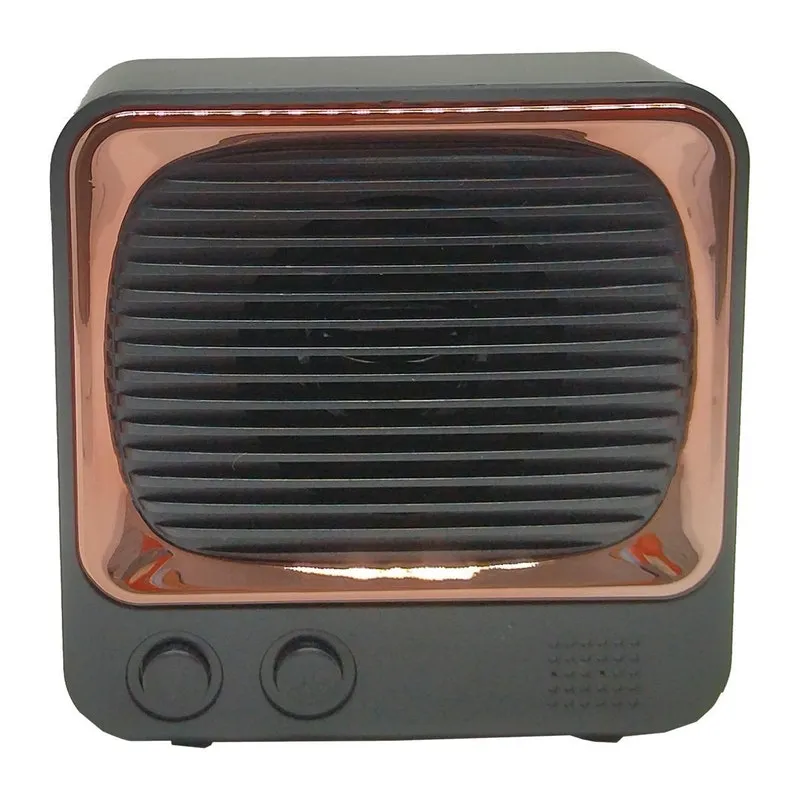 Caixa De Som Bluetooth Radio Tv Retro Vintage Preto Dw02