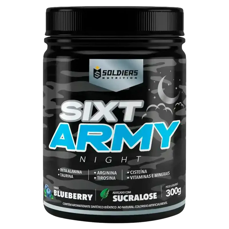 Pré-Treino Sixt Army Night Sem Cafeína - 300g Melancia