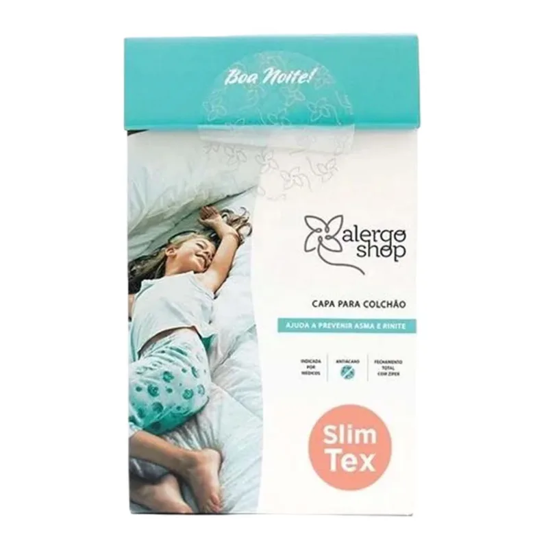 Capa Antiácaro para Colchão Casal Queen Slim Tex Alergoshop