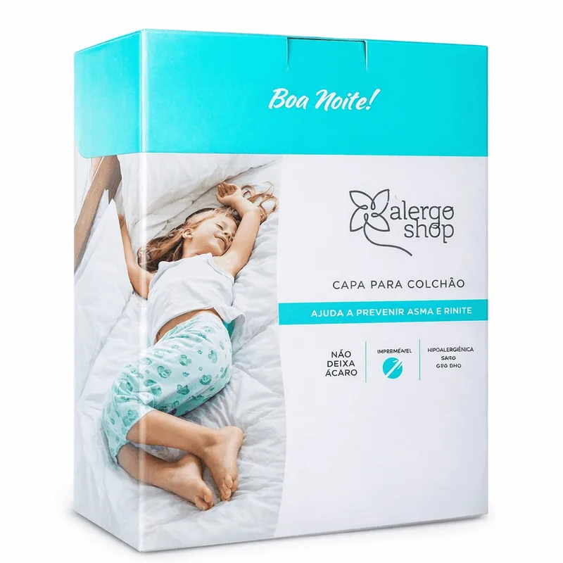 Capa para Colchão de Solteiro Antiácaro Slim Tex King 21cm